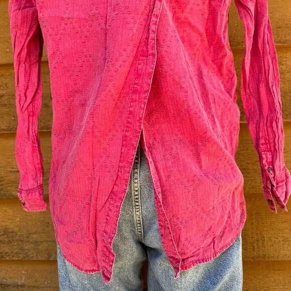 Maeve The Cate Classic Pink Button Down Open Back Long Sleeve Shirt Size XS - Picture 8 of 8
